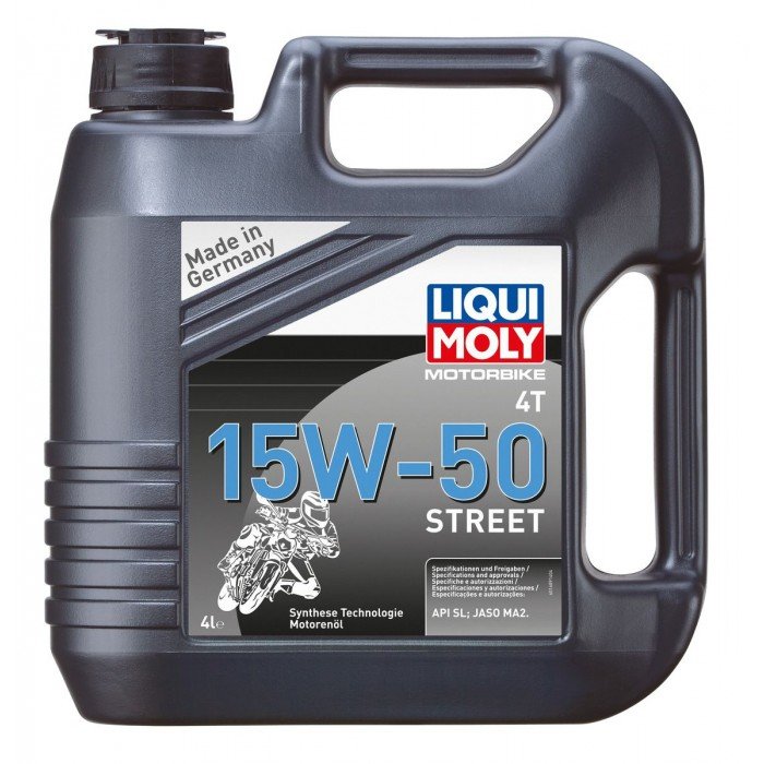Масло моторное Liqui Moly "Motorbike 4T Street", НС-синтетическое, 10W-30, 4 л