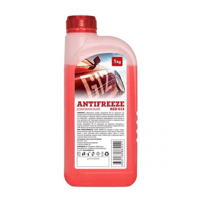 Жидкость охлаждающая "Антифриз" "Дзержинский ГОСТ" G12 (красный) 1 кг