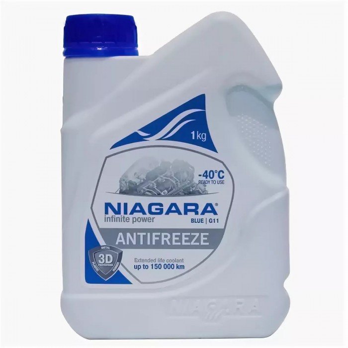 Жидкость охлаждающая "Антифриз" "Ниагара" G11 (синий) 1 кг.