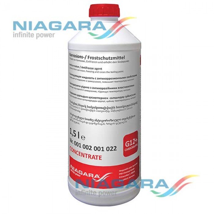 Жидкость охлаждающая "Антифриз" "Ниагара" G12+ (карбоксилатный)(красный) 1 кг.