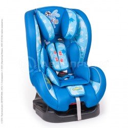 Детское кресло "Смешарики", группы 0+/1 (0-18 кг/0-4 года), полиэстер, поролон 3 см., синий/голубой