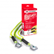 Трос буксировочный "AUTOPROFI", канат, эластичный, 1,2т., 1,5-4м., 2 крюка, 1/12