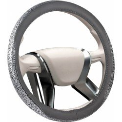 Оплетка на руль кожаная Mona Liza Sole "L" (d=40см) /СЕРЫЙ/
