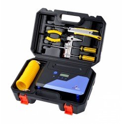 Набор с цифровым компрессором, с функцией АвтоСтоп, ремкомплект для шин, в кейсе 12 В SKYBEAR