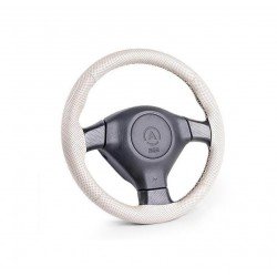 Оплётка для перетяжки руля "AUTOPROFI", натуральная кожа, перфорированная, нить, игла, бежевый, разм